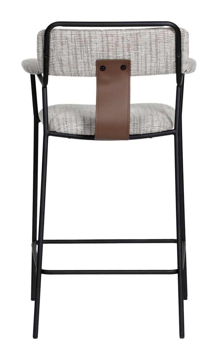 Zuo Couva Counter Stool (Set of 2) Gray Tweed
