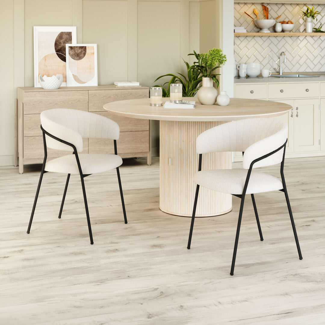 Zuo Josephine Dining Chair (Set of 2) Cream