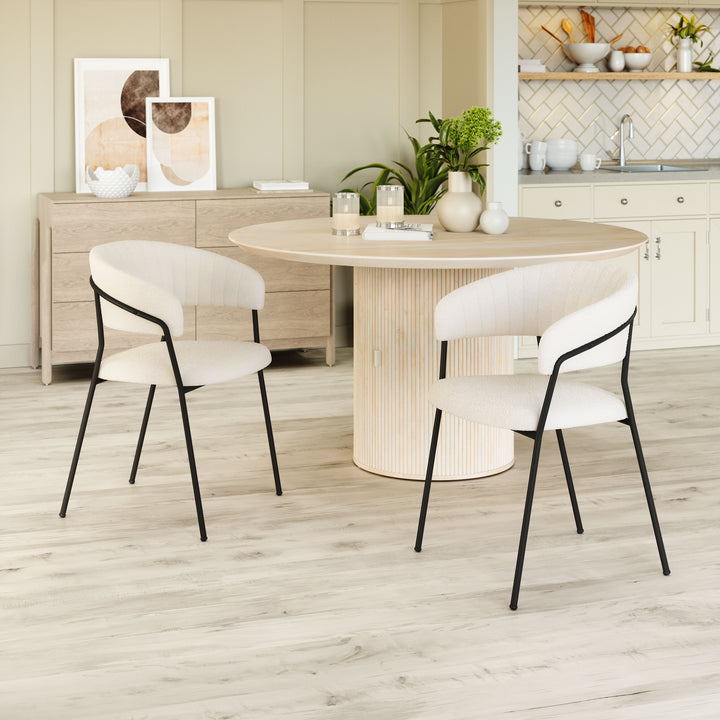 Zuo Josephine Dining Chair (Set of 2) Cream