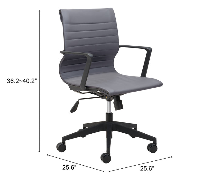 Zuo Stacy Office Chair Dark Gray