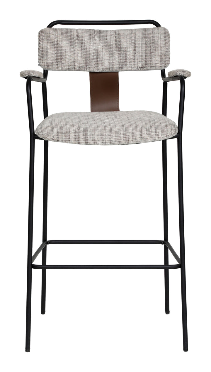 Zuo Couva Barstool (Set of 2) Gray Tweed