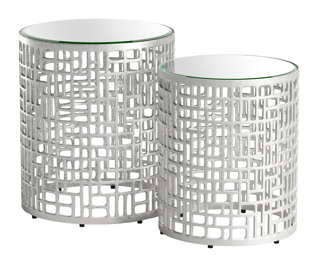 Zuo Reden Side Table Set (2-Piece) Silver