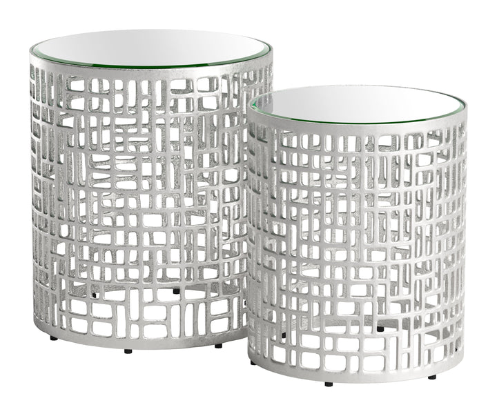 Zuo Reden Side Table Set (2-Piece) Silver