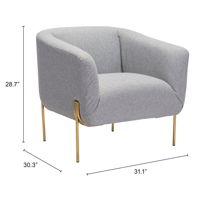 Zuo Micaela Armchair Gray