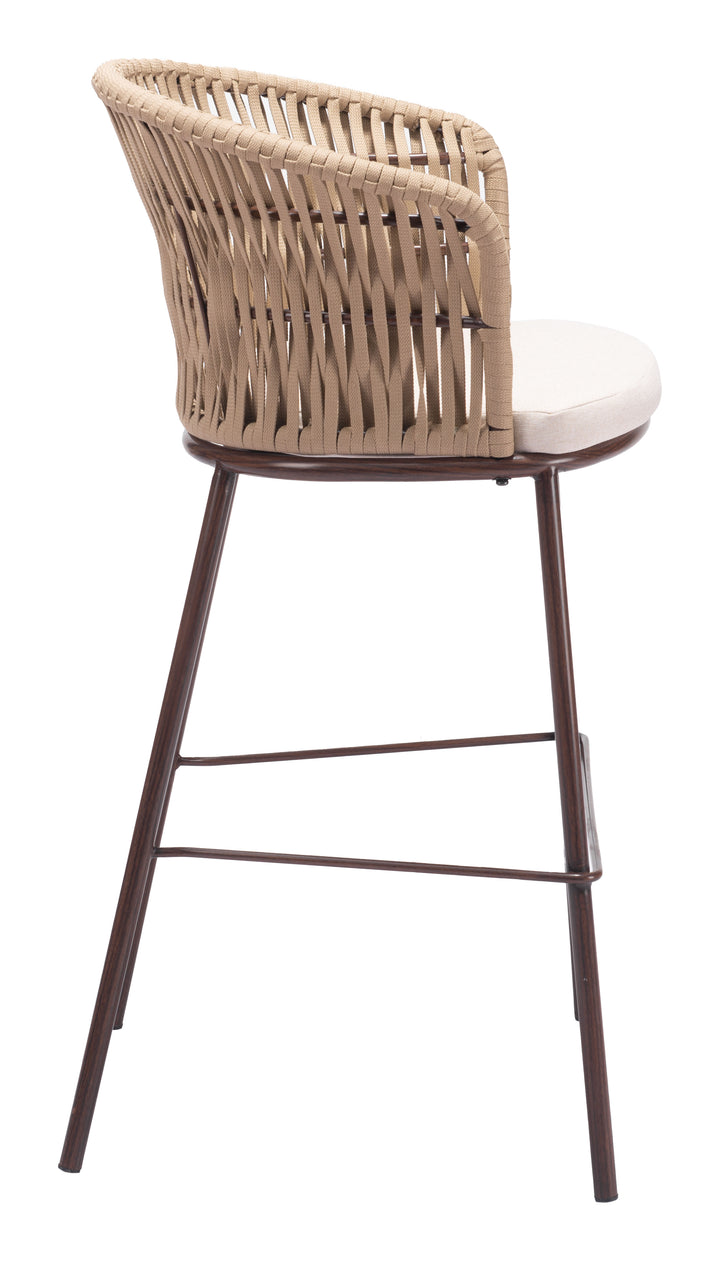 Zuo Freycinet Barstool (Set of 2) Natural