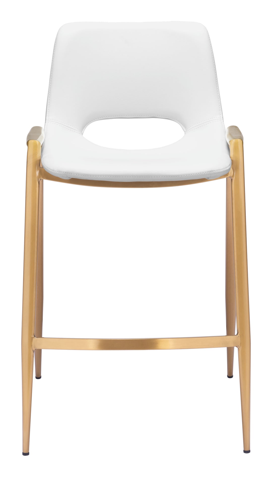Zuo Desi Counter Stool (Set of 2) White & Gold