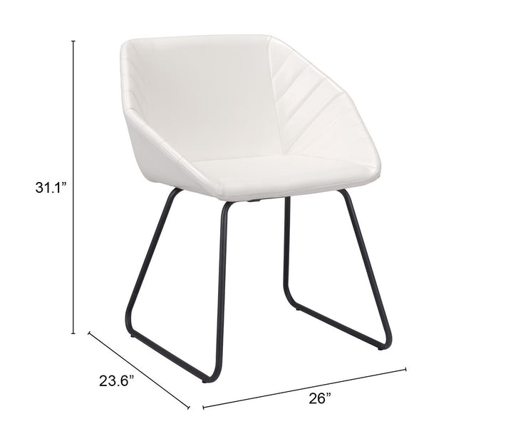 Zuo Miguel Dining Chair (Set of 2) White