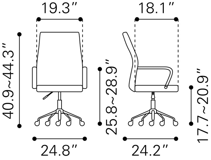 Zuo Primero Office Chair White