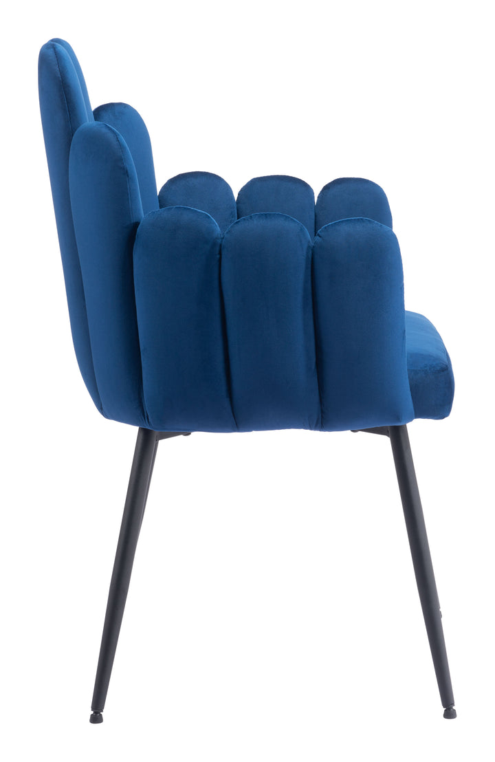 Zuo Noosa Dining Chair (Set of 2) Navy Blue