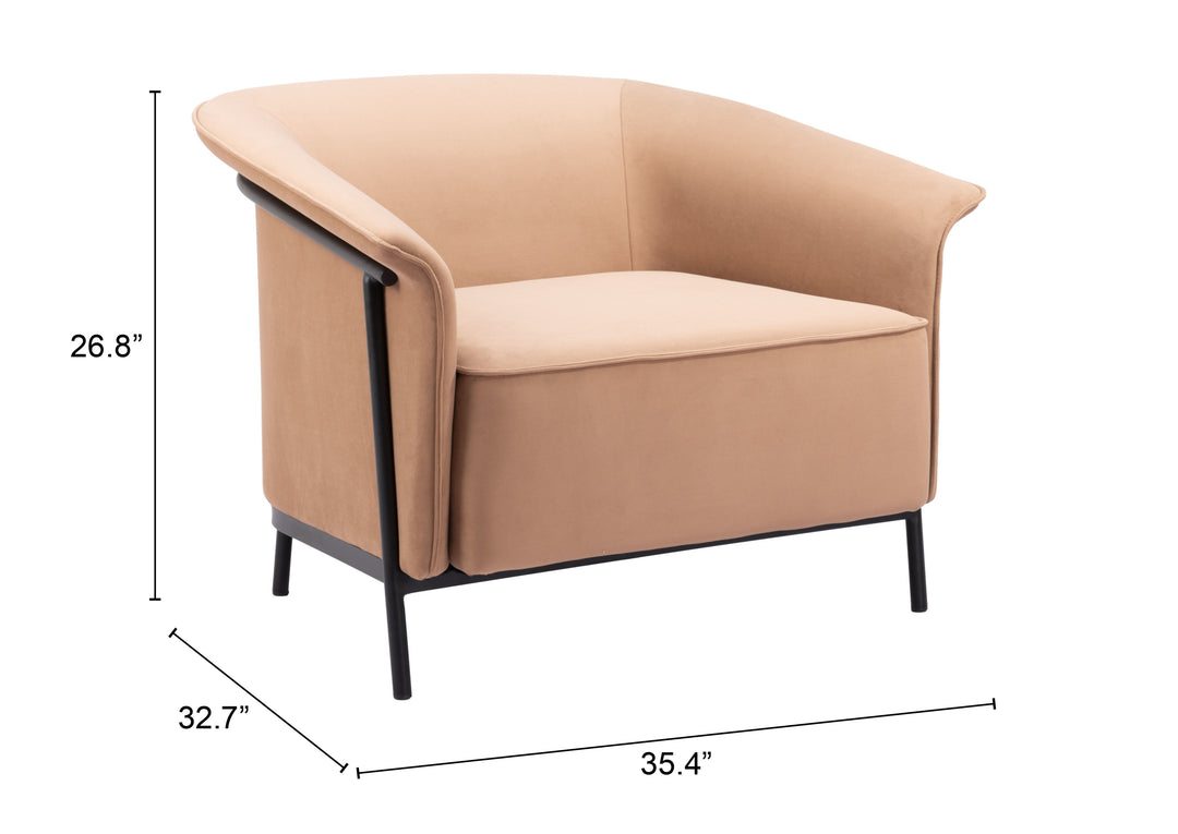 Zuo Burry Accent Chair Tan