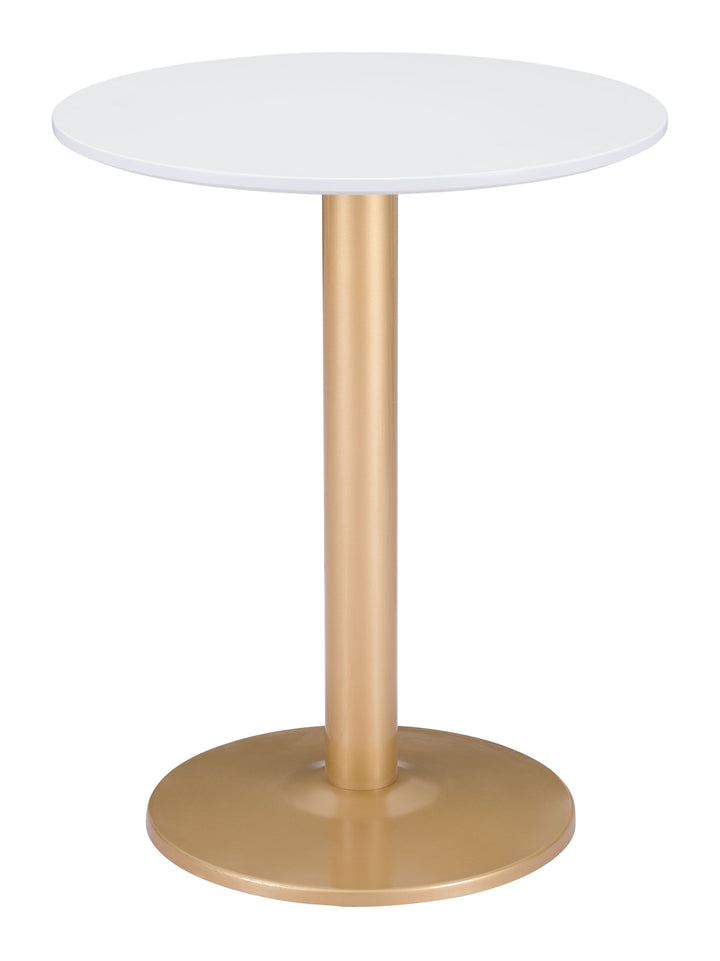 Zuo Alto Bistro Table White & Gold