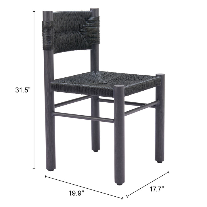Zuo Iska Dining Chair (Set of 2) Black