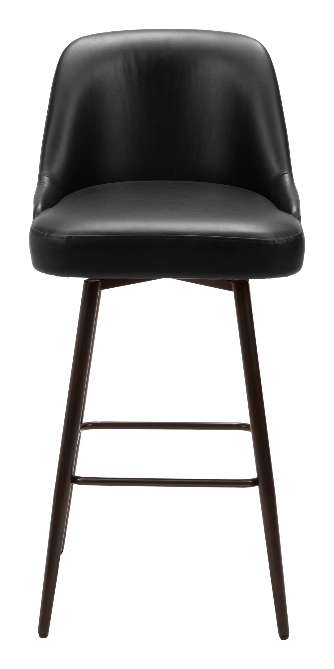 Zuo Keppel Swivel Barstool Black & Bronze