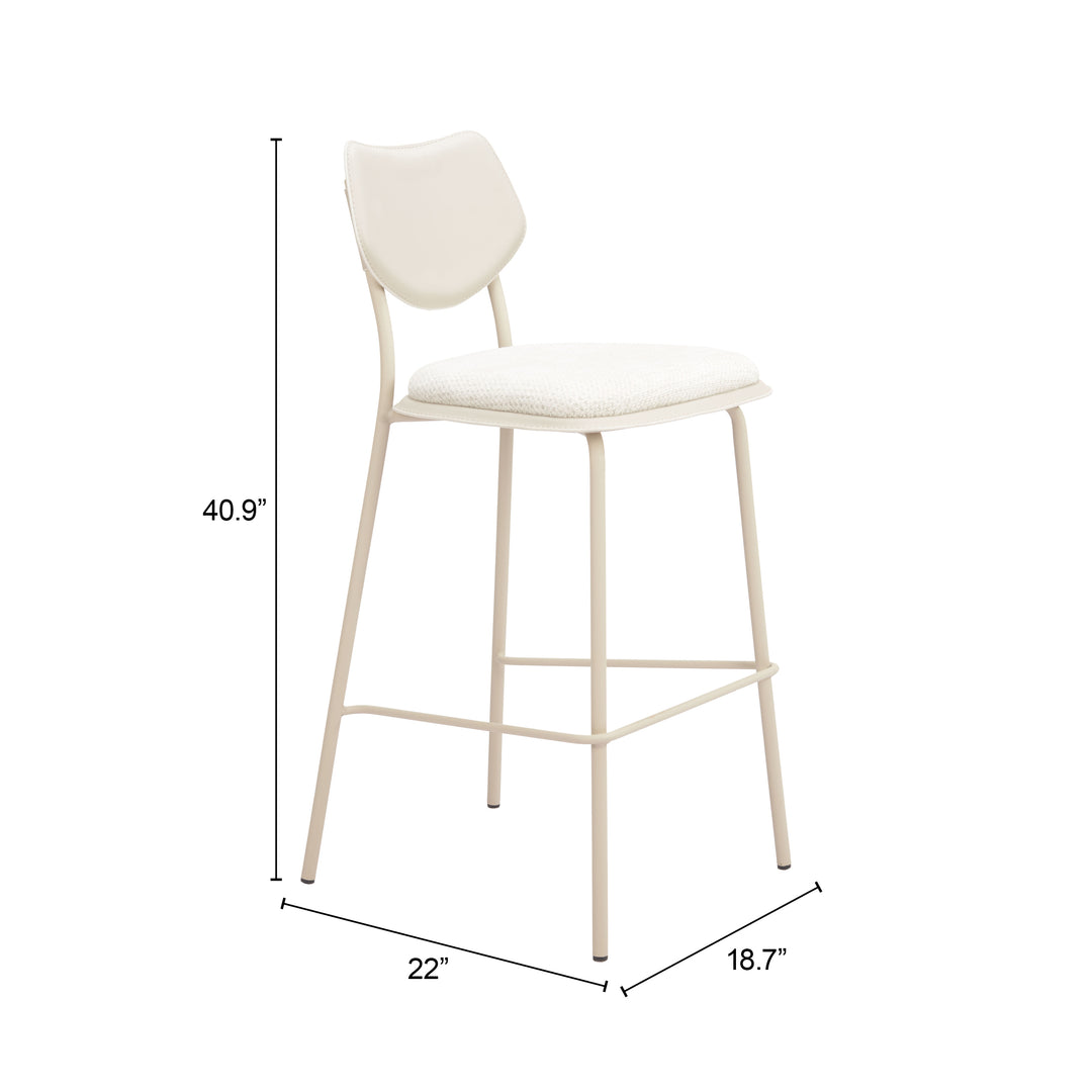 Zuo Zeal Barstool (Set of 4) Light Gray