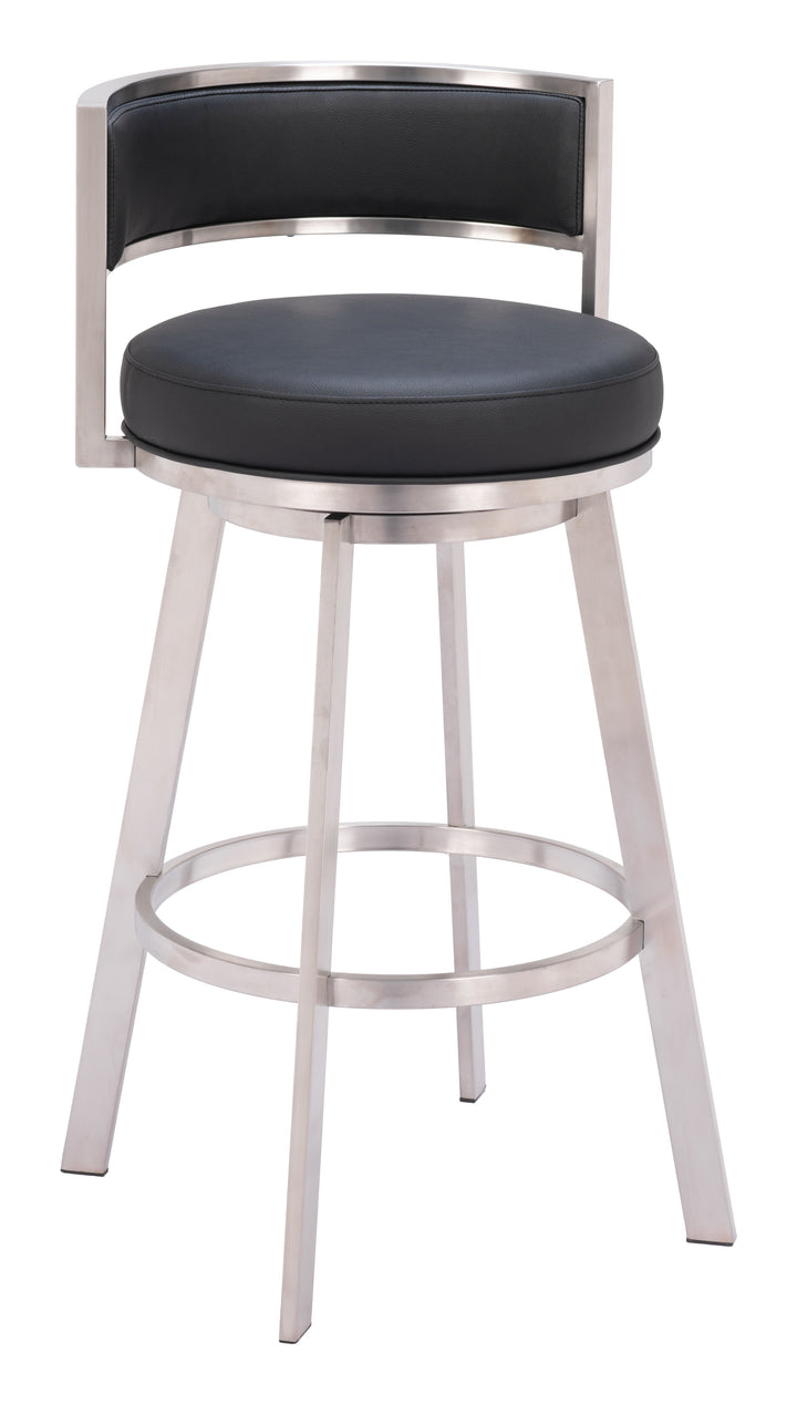 Zuo Gimsby Swivel Barstool Black