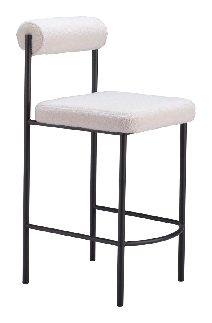 Zuo Livorno Counter Stool (Set of 2) Ivory