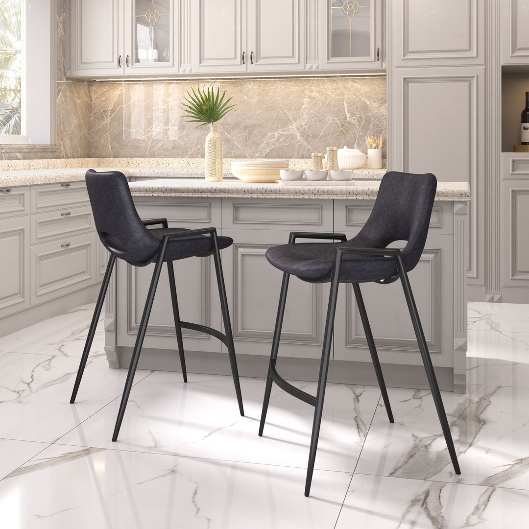 Zuo Desi Counter Stool (Set of 2) Black