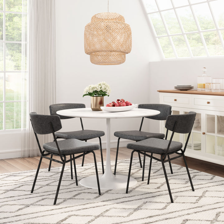 Zuo Charon Dining Chair (Set of 2) Vintage Black