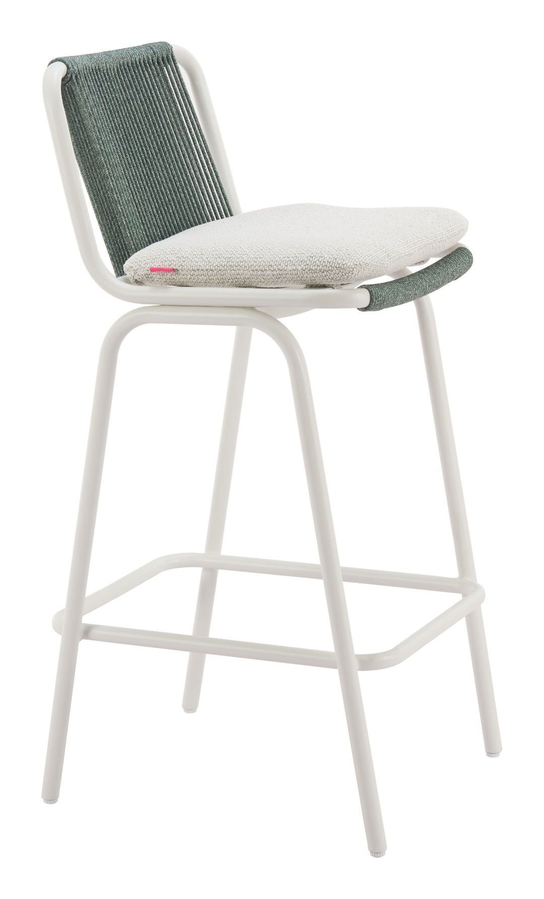 Zuo Luft Barstool (Set of 2) White & Green