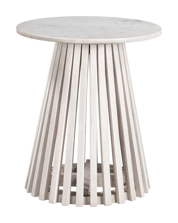 Zuo Mazara Side Table White & Whitewashed