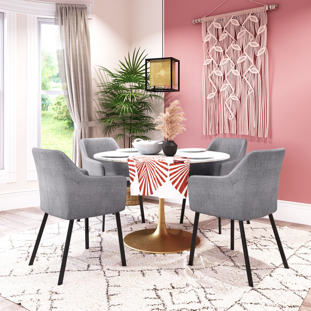 Zuo Adage Dining Chair (Set of 2) Gray