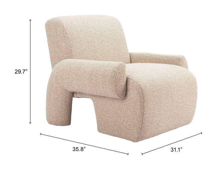 Zuo Rura Accent Chair Heathered Beige