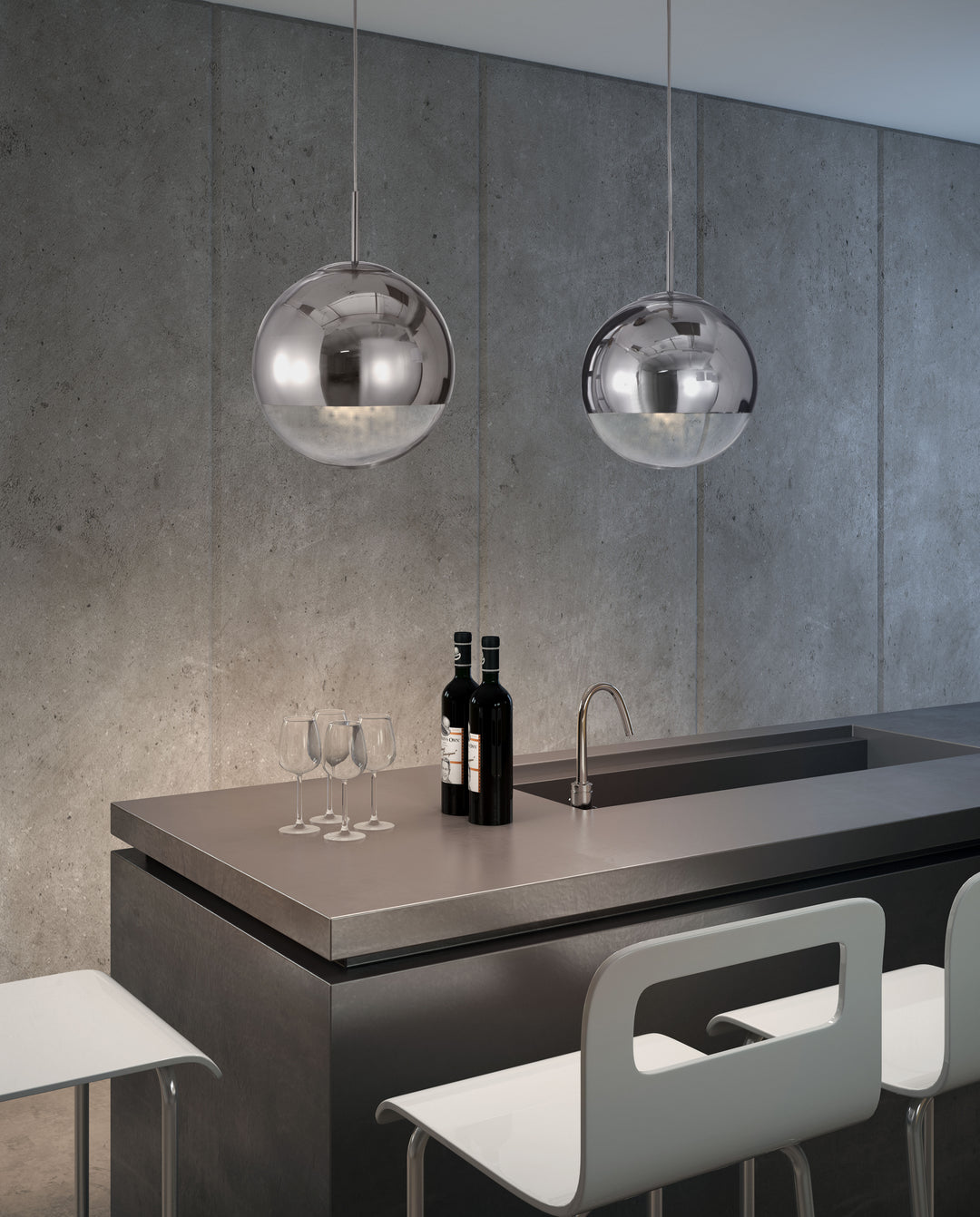 Zuo Kinetic Ceiling Lamp Chrome