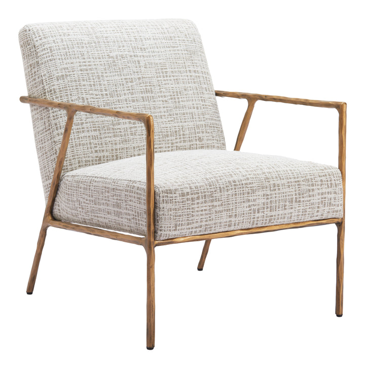 Zuo Norrebro Accent Chair Beige Frost