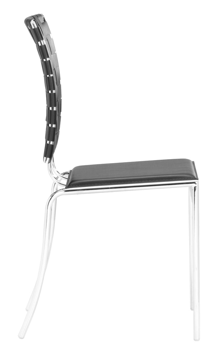 Zuo Criss Cross Dining Chair (Set of 4) Black