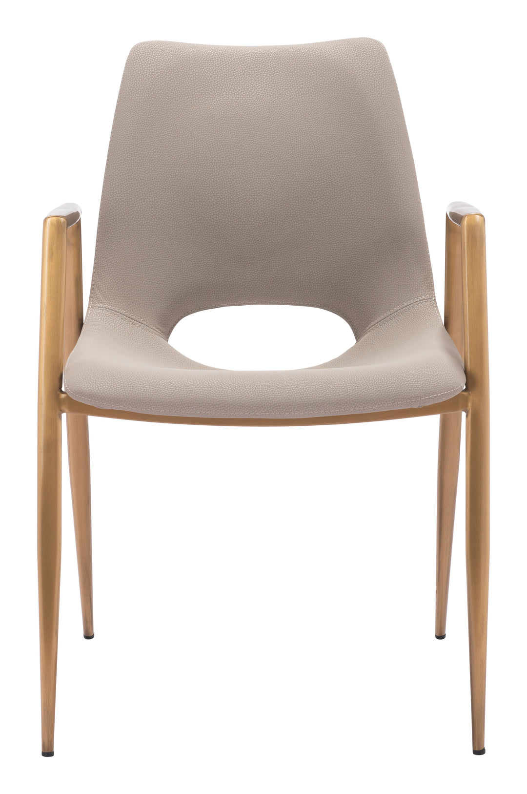 Zuo Desi Dining Chair (Set of 2) Beige & Gold