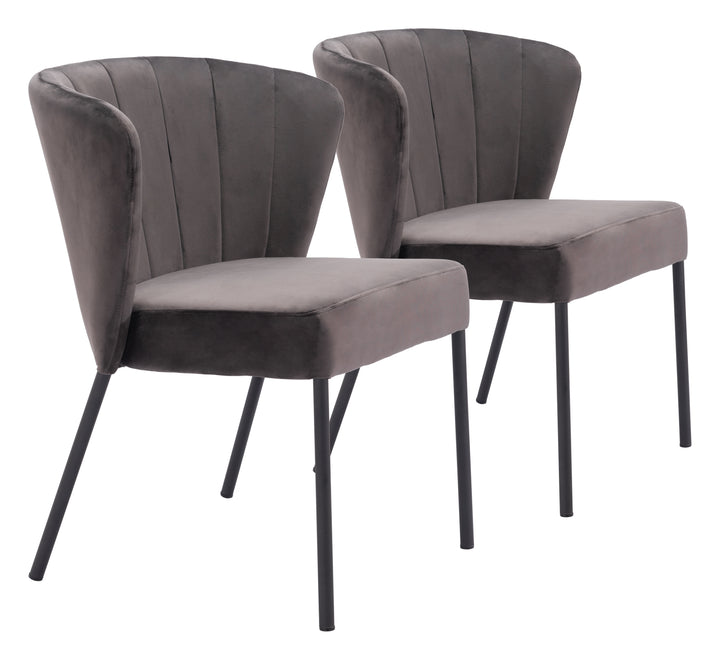 Zuo Aimee Dining Chair (Set of 2) Gray