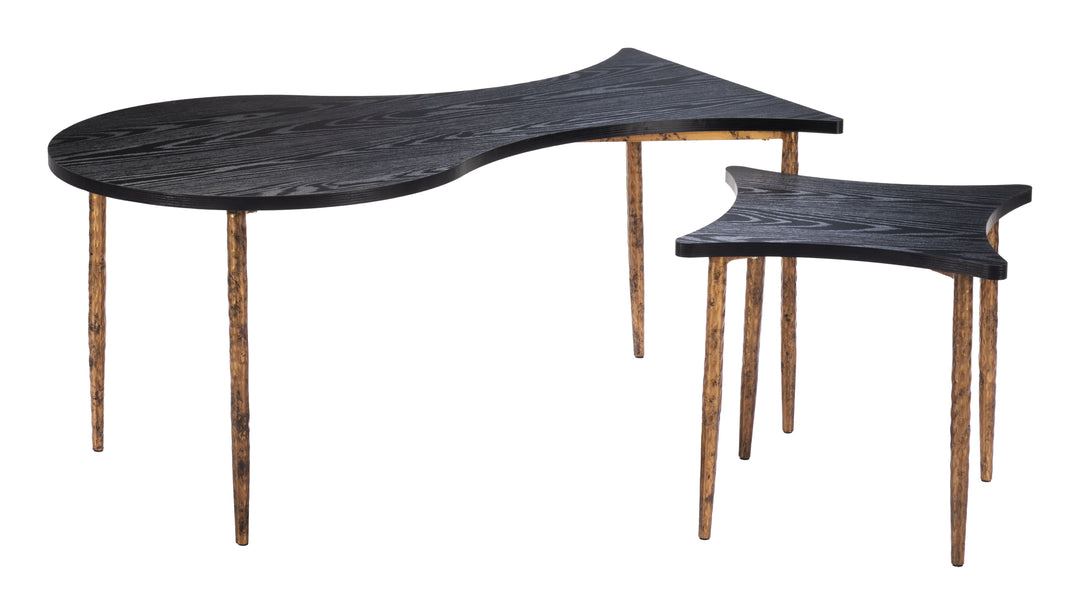 Zuo Norden Coffee Table Set (2-Piece) Black & Bronze