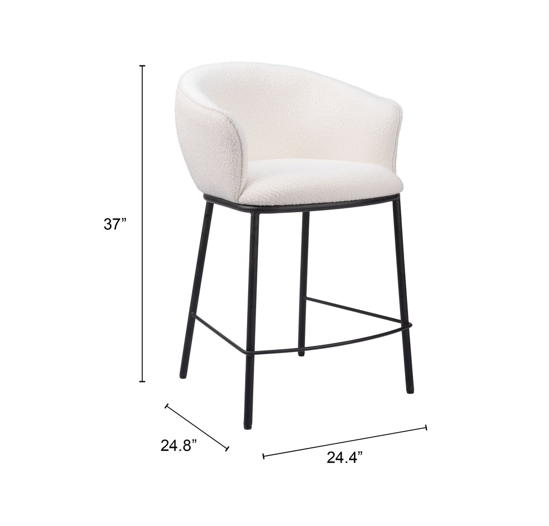 Zuo Essen Counter Stool Ivory