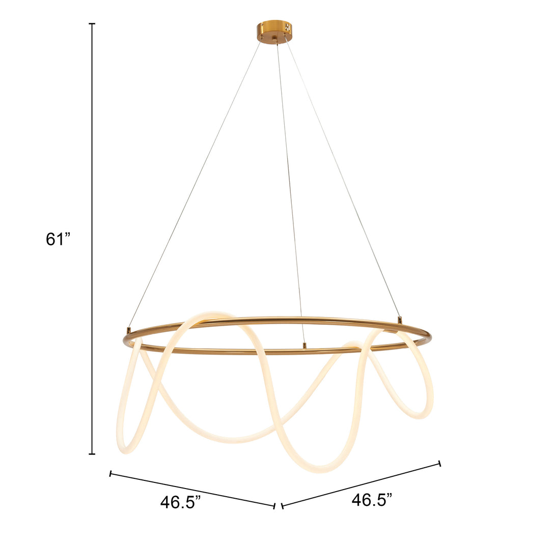 Zuo Wiber Ceiling Lamp Brass