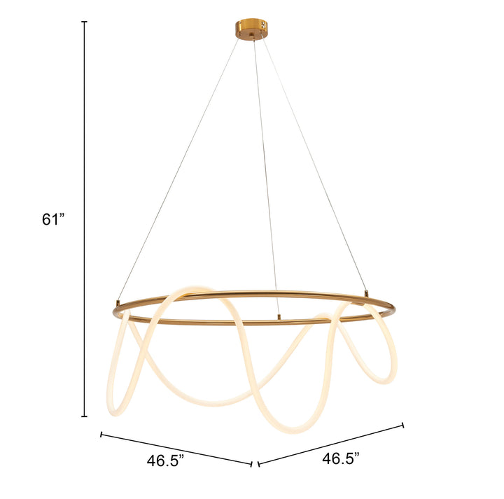 Zuo Wiber Ceiling Lamp Brass