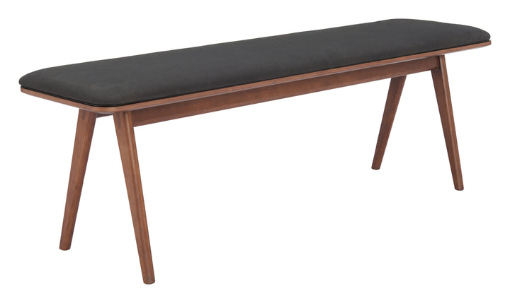 Zuo Kazwali Bench Black & Walnut