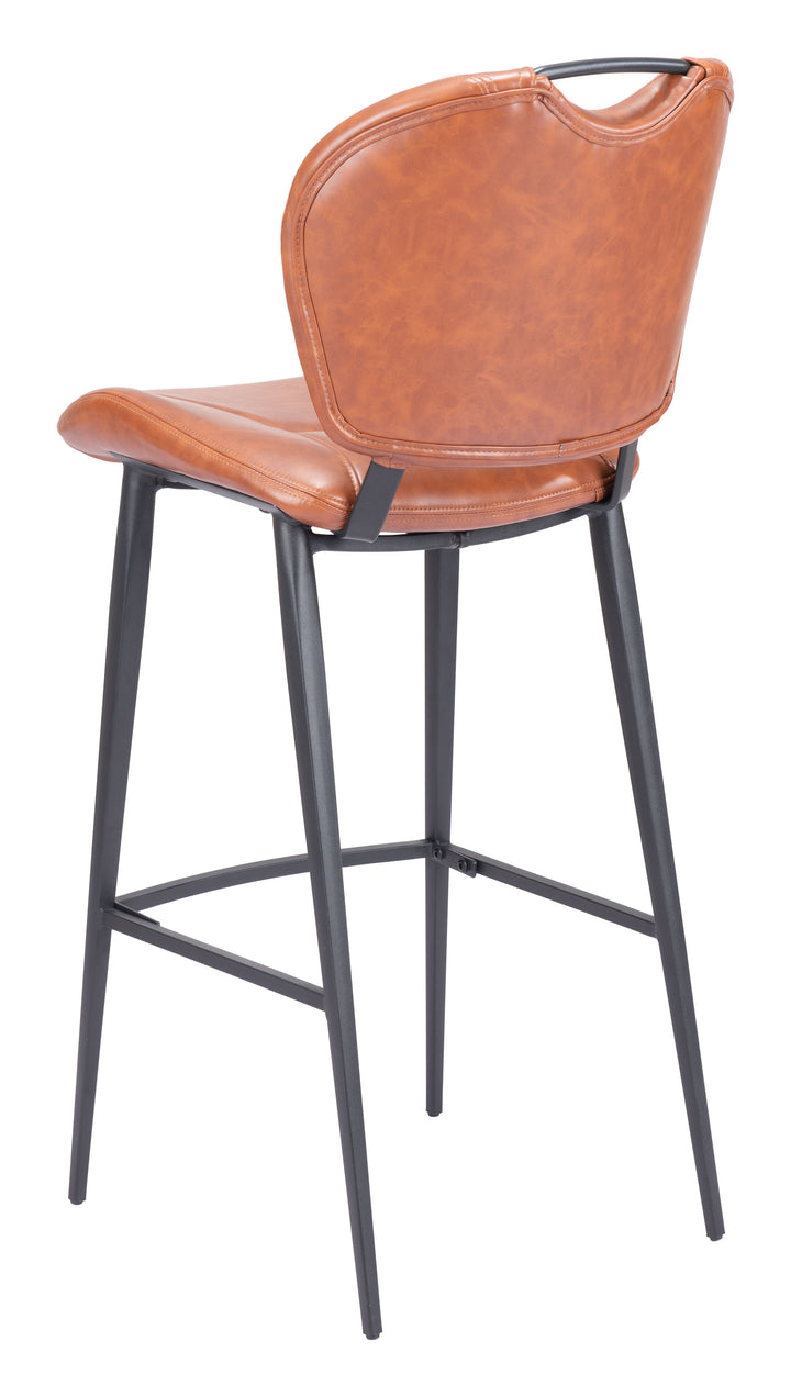 Zuo Terrence Barstool Vintage Brown