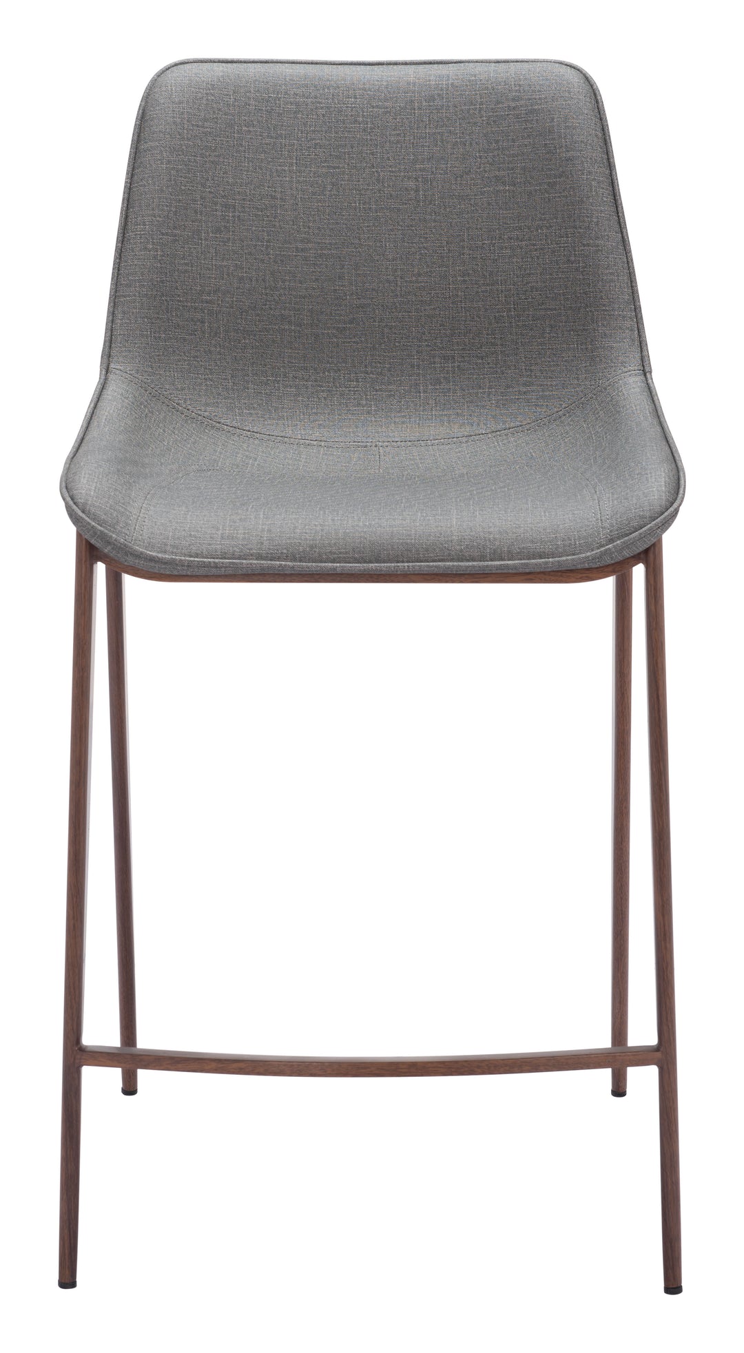 Zuo Magnus Counter Stool (Set of 2) Slate Gray & Walnut