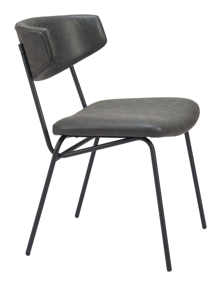Zuo Charon Dining Chair (Set of 2) Vintage Black