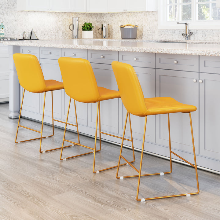 Zuo Mode Counter Stool (Set of 2) Yellow