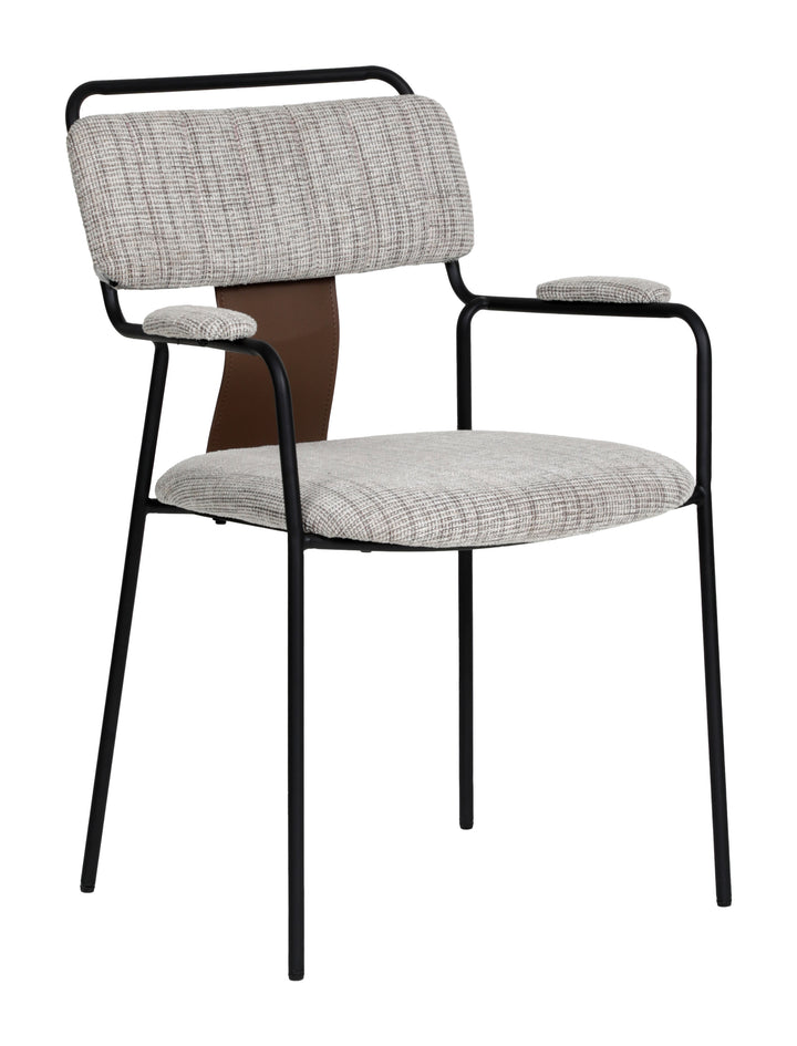 Zuo Couva Dining Chair (Set of 2) Gray Tweed