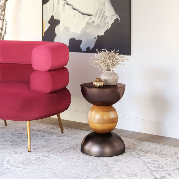 Zuo Tripoli Side Table Bronze
