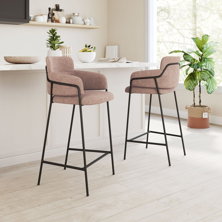 Zuo Marcel Barstool (Set of 2) Brown