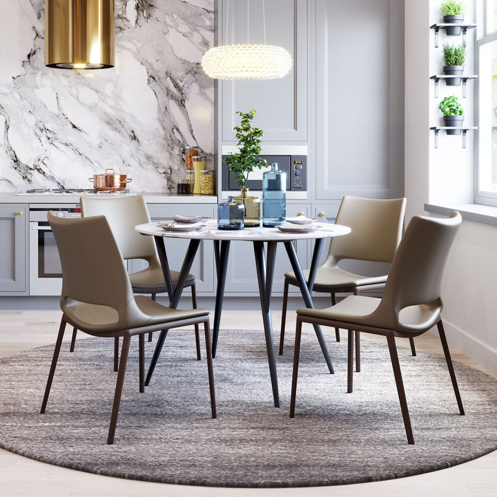 Zuo Ace Dining Chair (Set of 2) Brown & Walnut