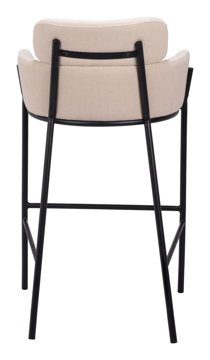 Zuo Bremor Barstool Beige