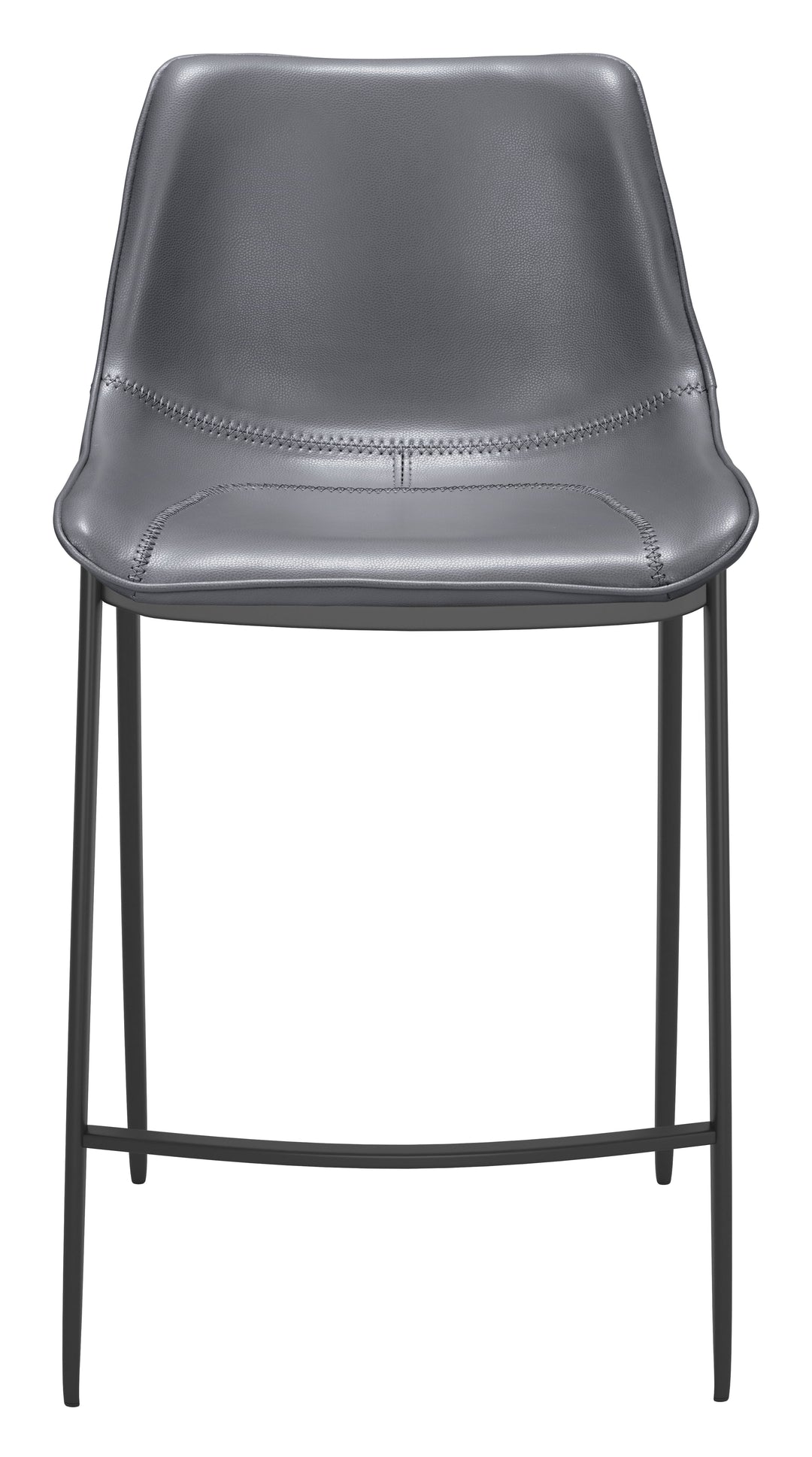 Zuo Magnus Counter Stool (Set of 2) Dark Gray & Black