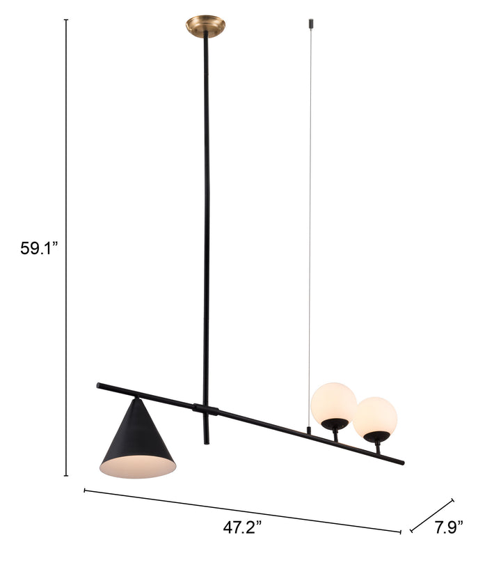 Zuo Richiza Ceiling Lamp Black