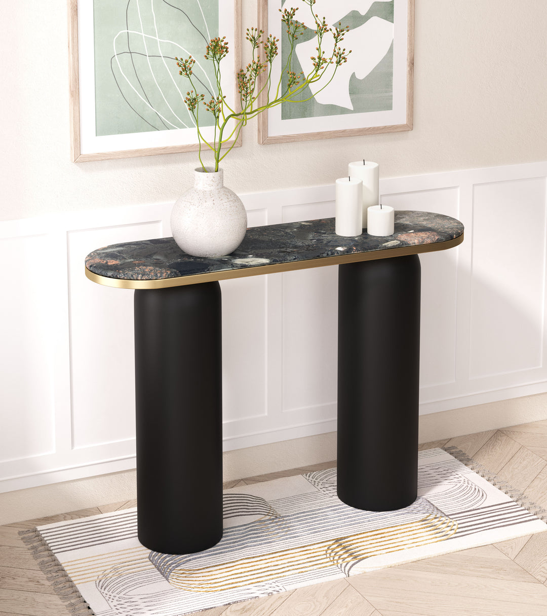 Zuo Luxor Console Table Multicolor