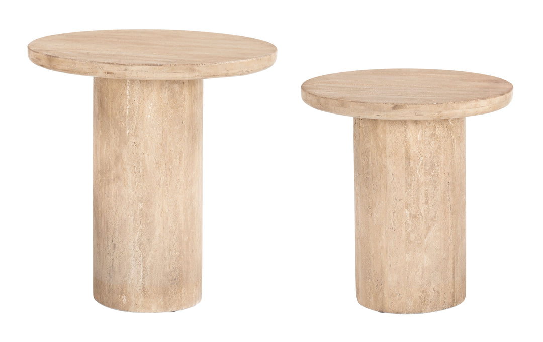 Zuo Fenith Accent Table Set (2-Piece) Natural