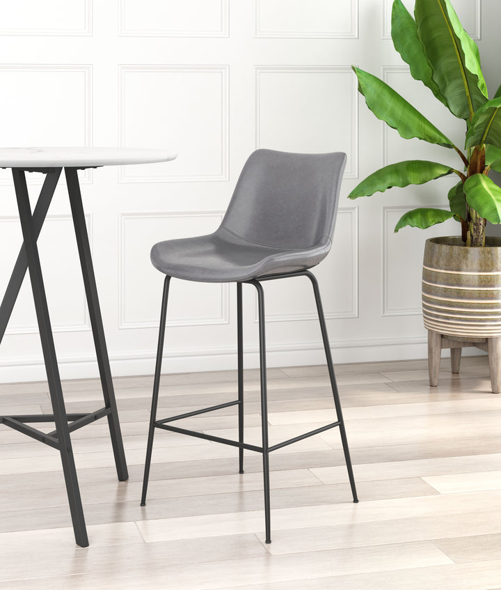 Zuo Byron Barstool Gray